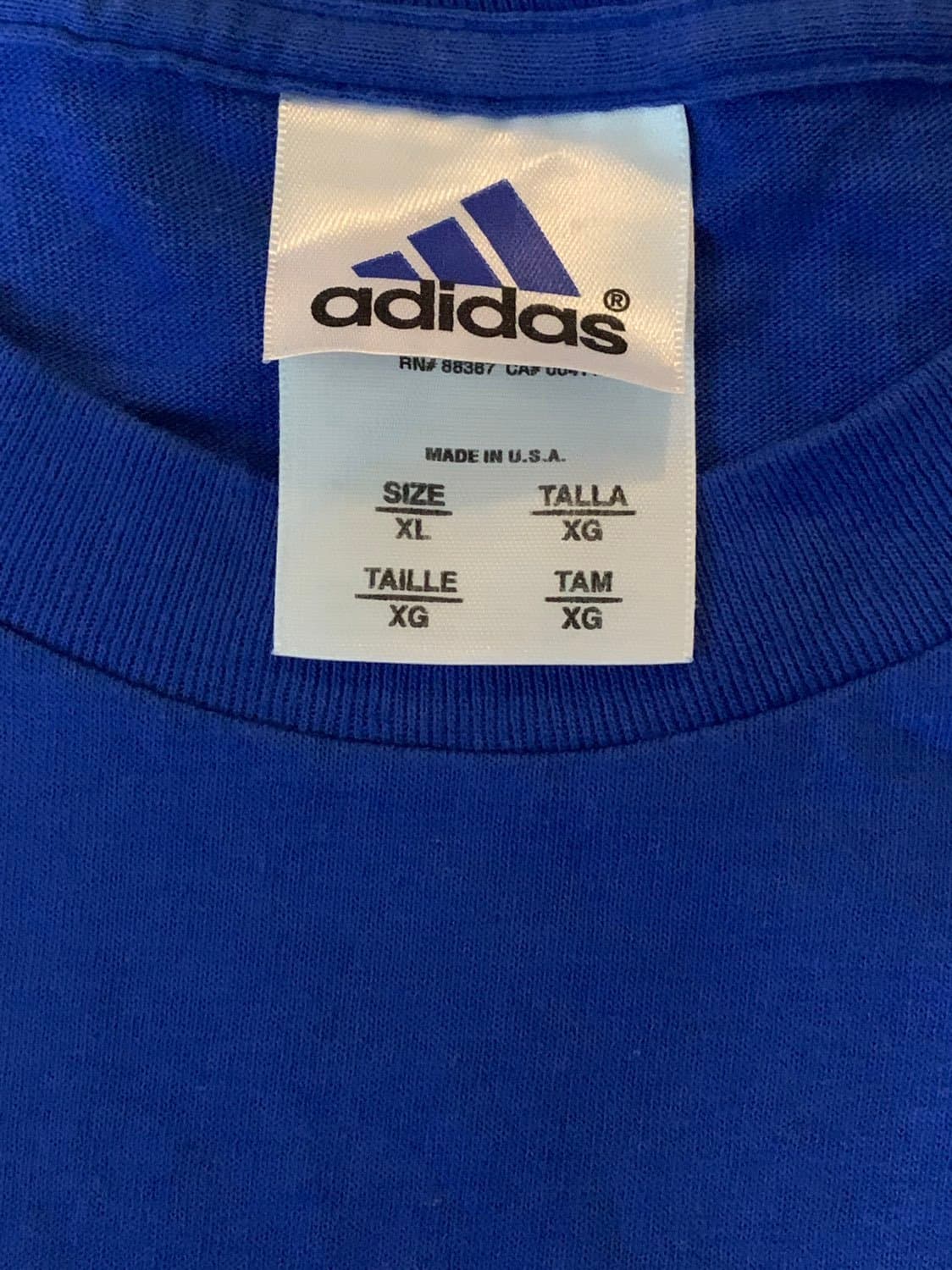 Vintage Adidas Made in USA Mens XL 3 Stripe Logo T-Shirt - Thumbnail 3