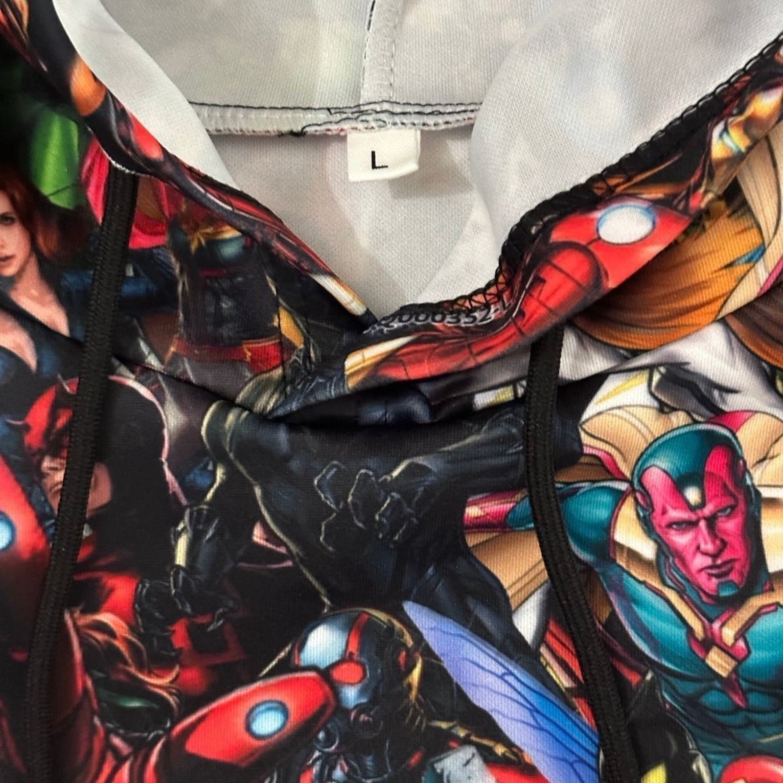 Marvel Superheroes Lightweight Hoodie Jacket AOP Youth Boys Large Iron Man - Thumbnail 4