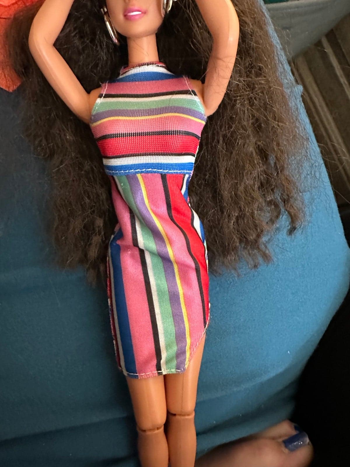 1990 Teresa Vintage Brunette Bendable Barbie Doll - Thumbnail 2