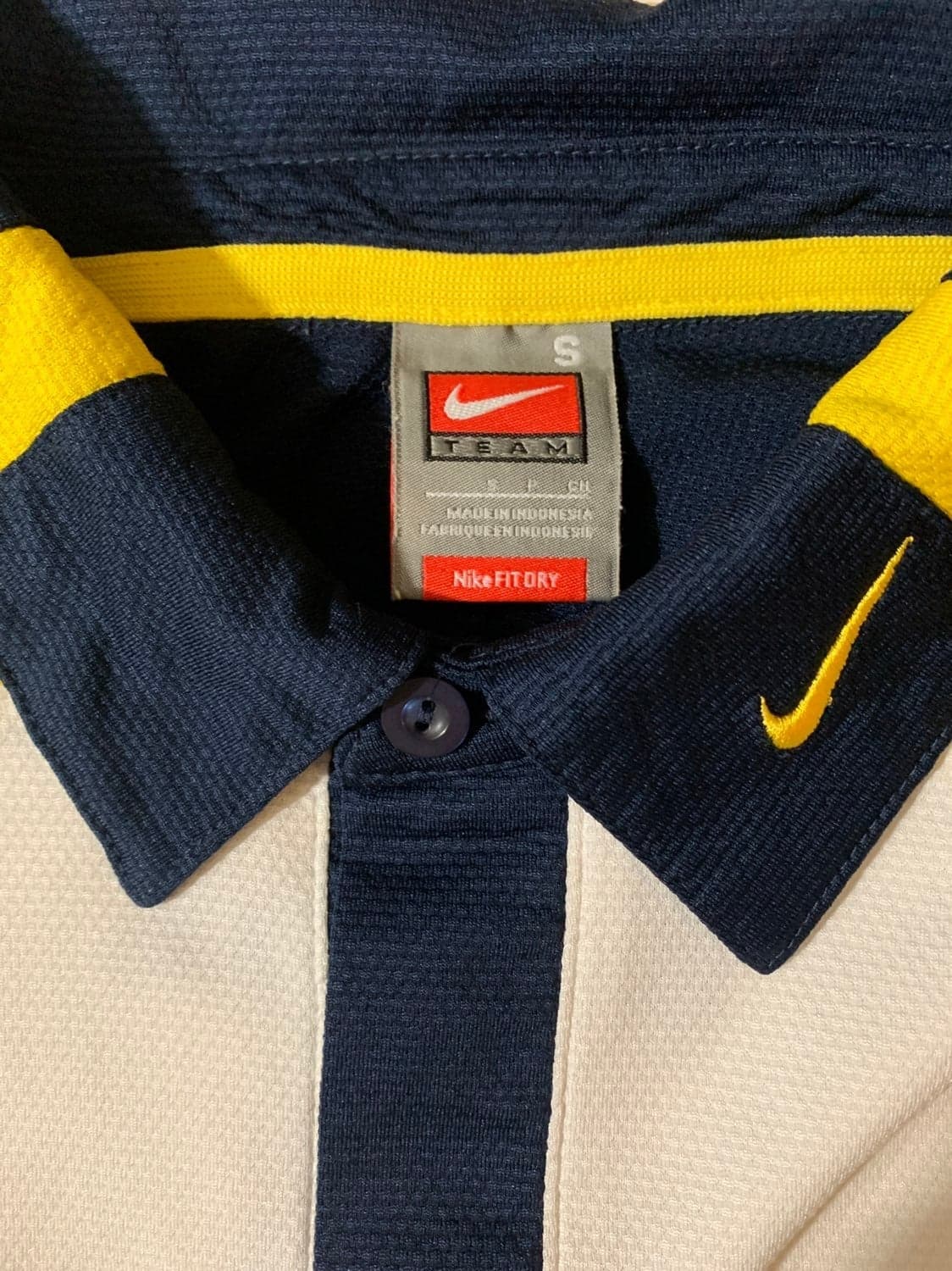 Michigan Wolverines Vtg Nike Team Mens Football Polo Shirt Small Embroidered - Thumbnail 4