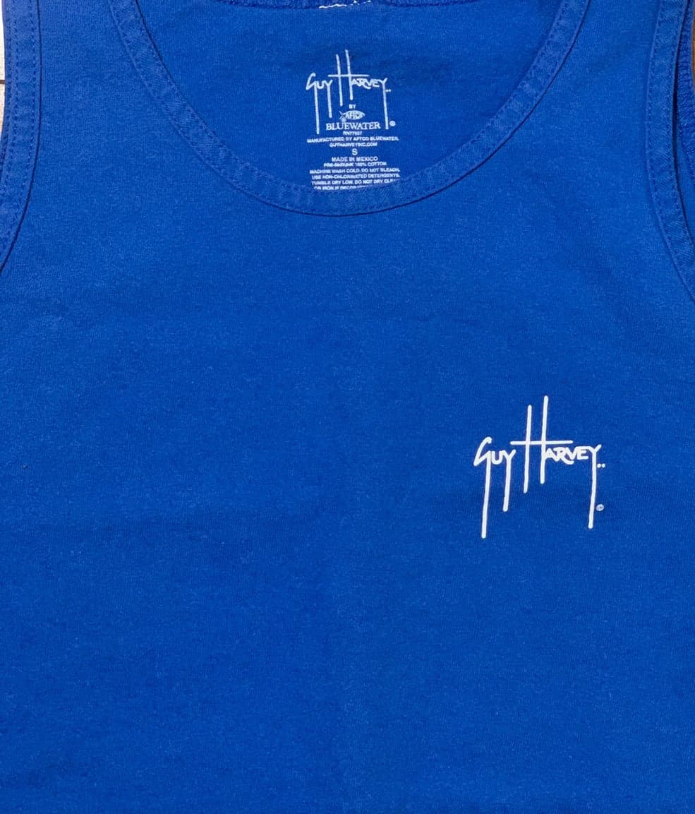 Guy Harvey Blue Tank Top Men's Small tee - Thumbnail 3