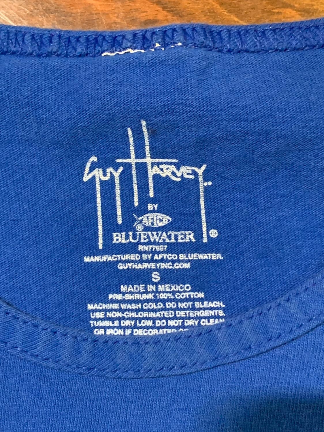 Guy Harvey Blue Tank Top Men's Small tee - Thumbnail 4