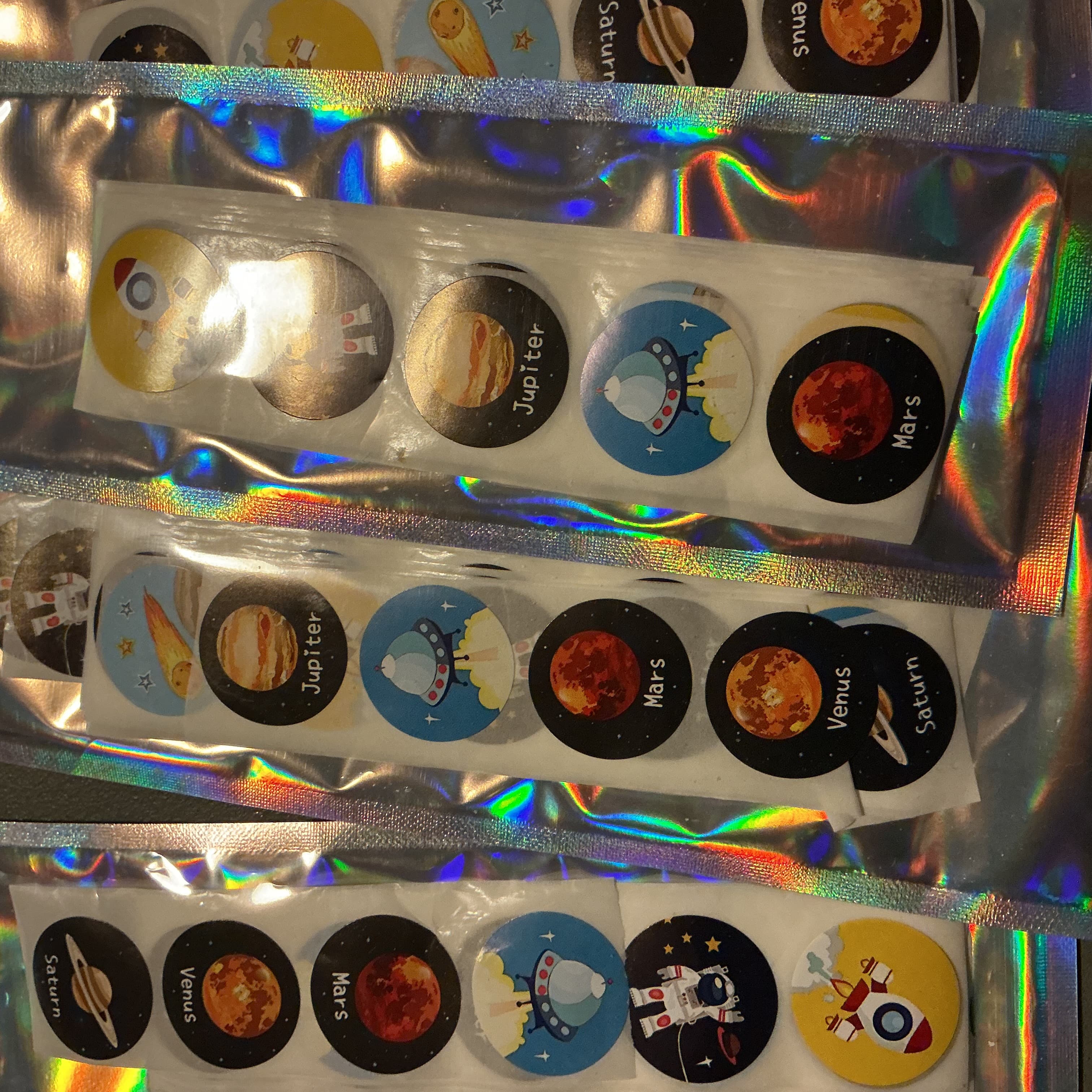 ★ 50 Space-Themed Planner & Reward Stickers | Rocket Planet UFO Astronaut - Thumbnail 3