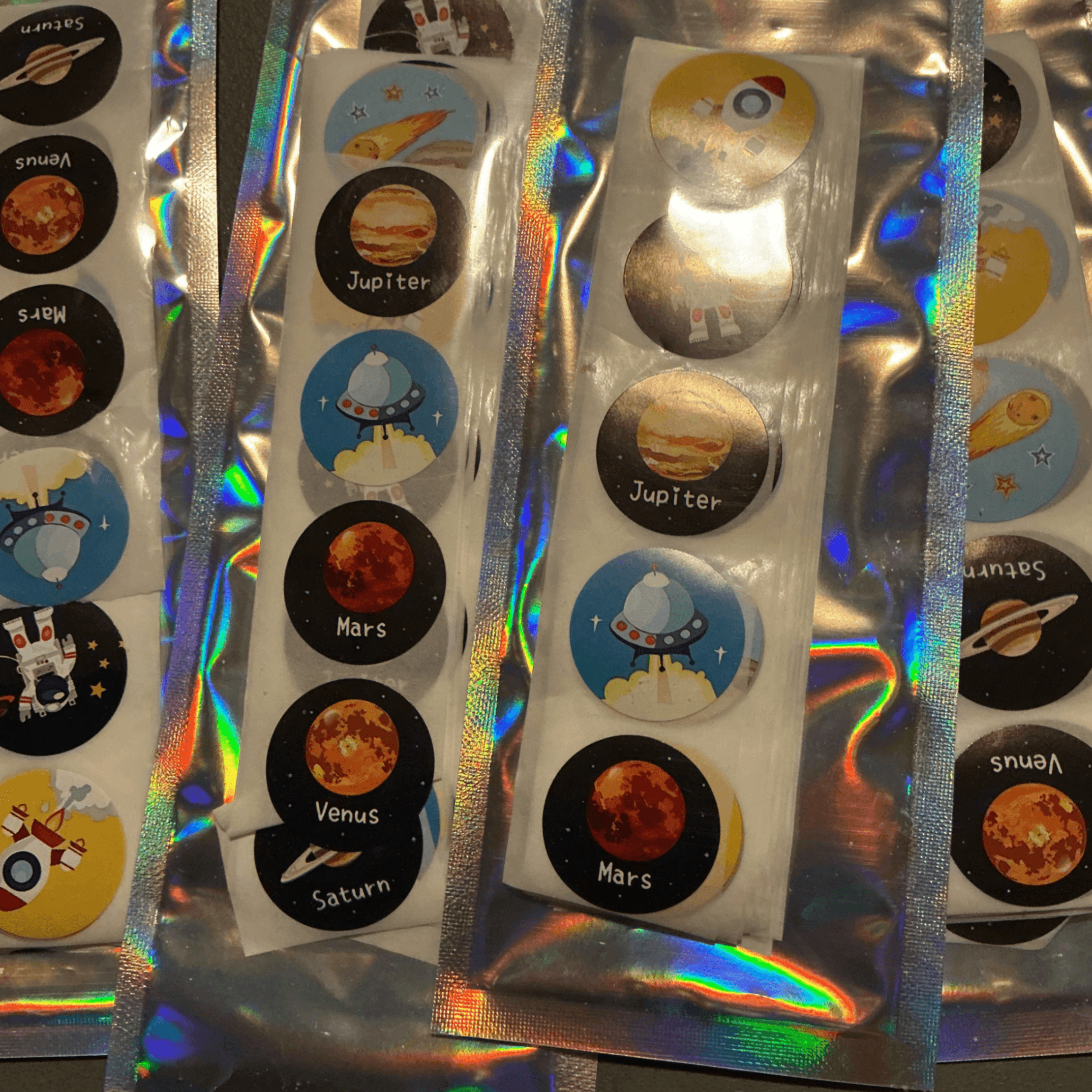 ★ 50 Space-Themed Planner & Reward Stickers | Rocket Planet UFO Astronaut