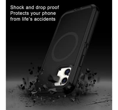 📱 Rugged Shockproof Case for iPhone 12 & iPhone 12 Pro (6.1") – Black - Thumbnail 2