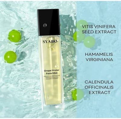 Grape Water Face Mist Moisturizing Spray With Natural Grape Seed Extract