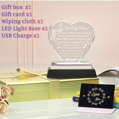 Gifts for Mom from Daughter Son with LED Base - Mom Gifts Ideas on Mothers Day B - Thumbnail 5