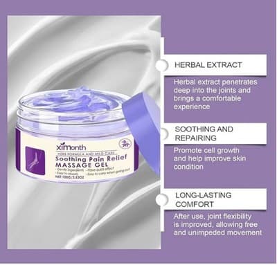 Kreain Joint Pain Gel Fast Acting Gel, Kresin Soothing Pain Massage Gel, 100g - Thumbnail 7