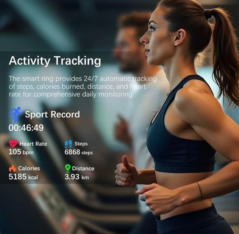 JRing Health and Fitness Tracker Smart Ring - Heart Rate & Sleep Monitor - Thumbnail 3
