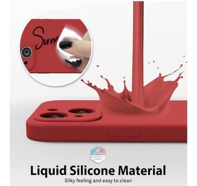 📱 iPhone 14 Plus Liquid Silicone Case – Red - Thumbnail 4