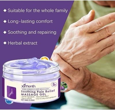 Kreain Joint Pain Gel Fast Acting Gel, Kresin Soothing Pain Massage Gel, 100g - Thumbnail 4