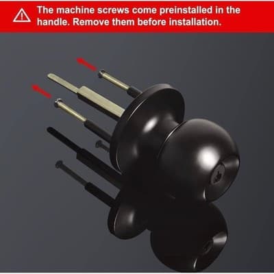 BESTTEN 3-Pack Keyed Entry Door Knobs, Matte Black Standard Ball Locks, Keyed Di - Thumbnail 8