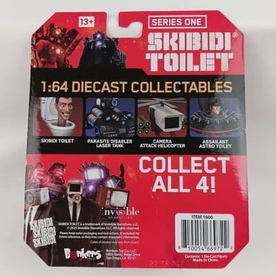 Skibidi Toilet Series One 1:64 Diecast Collectable Assailant Astro Toilet Figure - Thumbnail 3