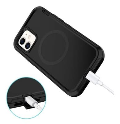 📱 Rugged Shockproof Case for iPhone 12 & iPhone 12 Pro (6.1") – Black - Thumbnail 3