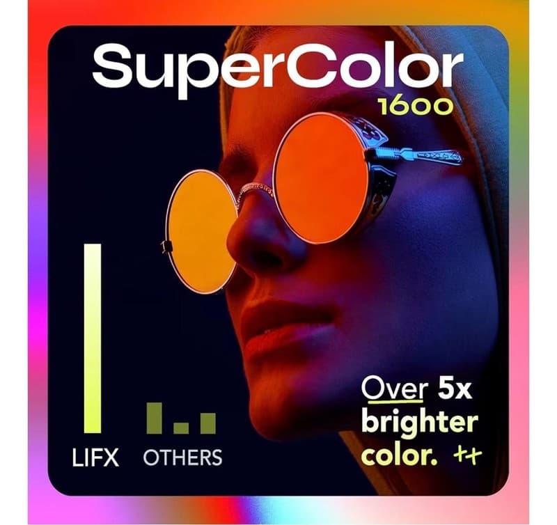LIFX SuperColor Smart LED Outdoor Flood Light - 1600 Lumens PAR38 E26 Matter Ena - Thumbnail 5