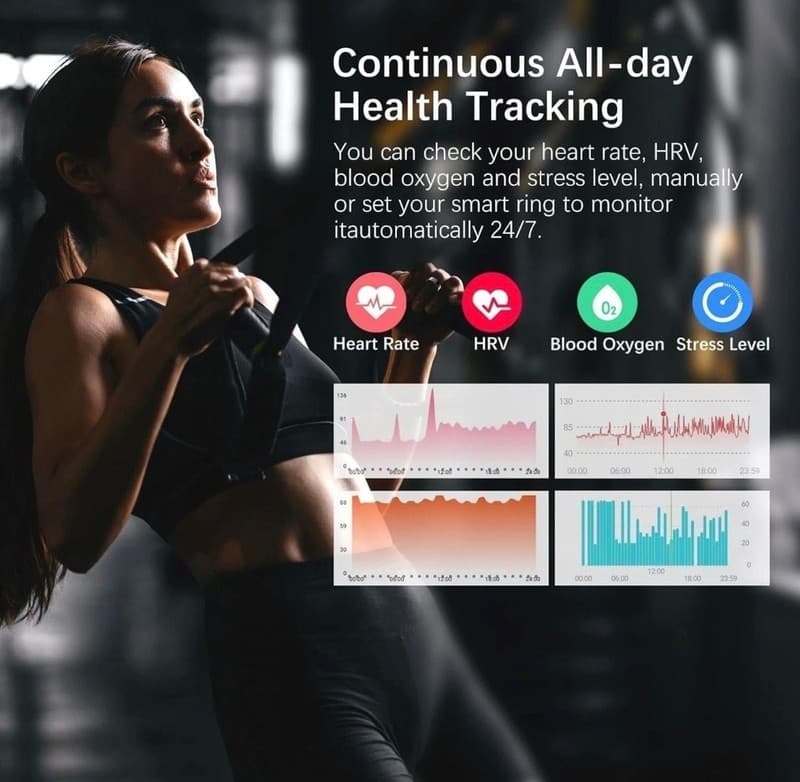 JRing Health and Fitness Tracker Smart Ring - Heart Rate & Sleep Monitor - Thumbnail 6