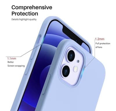 💙 iPhone 12 Mini Light Blue Silicone Case - Thumbnail 4