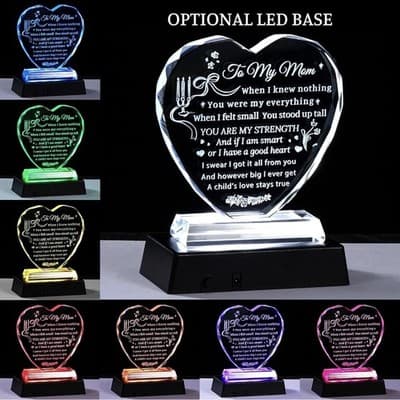 Gifts for Mom from Daughter Son with LED Base - Mom Gifts Ideas on Mothers Day B - Thumbnail 6