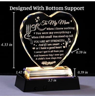 Gifts for Mom from Daughter Son with LED Base - Mom Gifts Ideas on Mothers Day B - Thumbnail 4