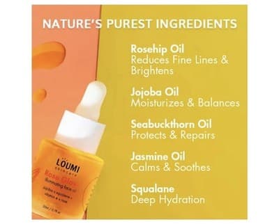 LOUMI Skincare Rose Glow Illuminating Face Oil – 20 ml - Thumbnail 8