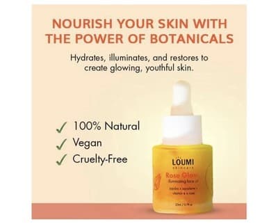 LOUMI Skincare Rose Glow Illuminating Face Oil – 20 ml - Thumbnail 7