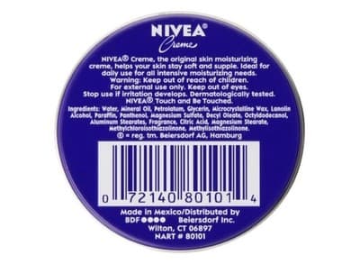 NIVEA Creme 1 oz (30 ml) Moisturizing Skin Cream Tin – Classic Original Formula - Thumbnail 2