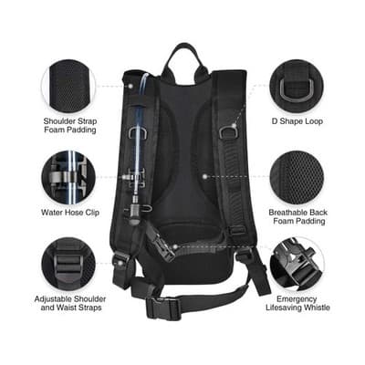 NOOLA Tactical Hydration Backpack with 3L TPU Water Bladder - Thumbnail 4