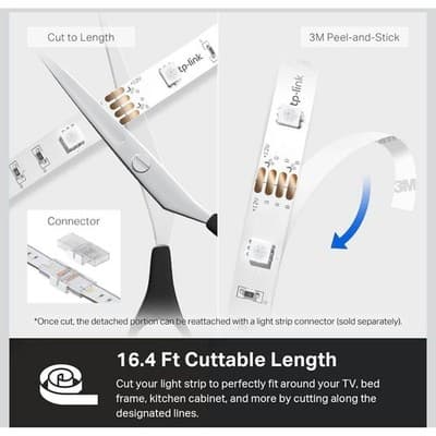 TP-Link Kasa Smart KL400L5 16.4ft WiFi LED Full Color Light Strip - Thumbnail 8