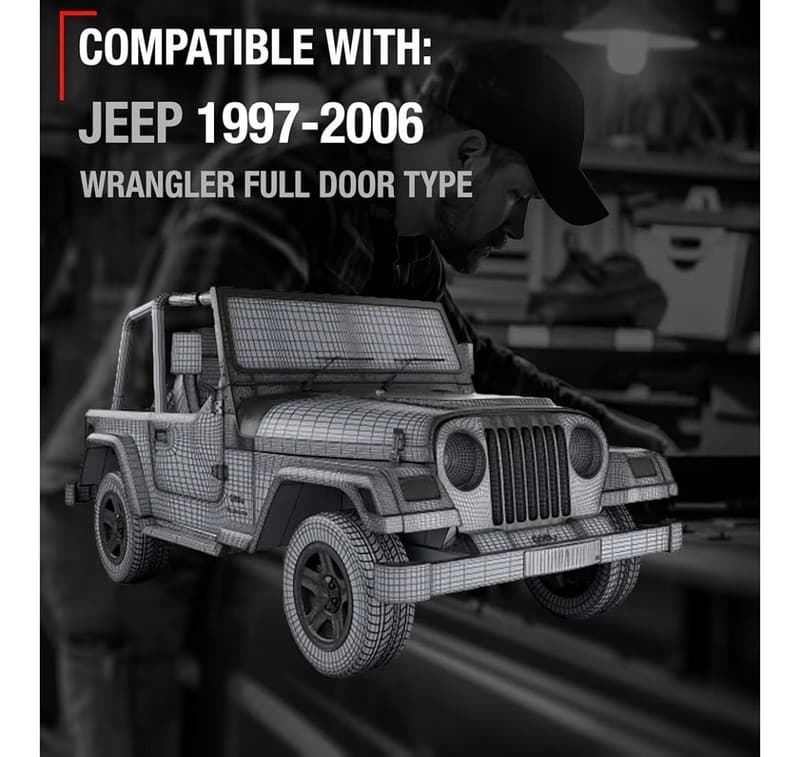 For 97-06 Jeep Wrangler YJ Outside Right Side Front Metal Full Door Handle - Thumbnail 4