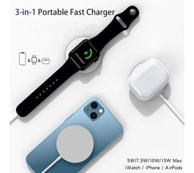 🔋 15W Magnetic Wireless Charging Pad – 3-in-1 Fast Charger! 🔋 - Thumbnail 5