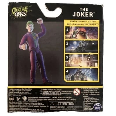 (1) DC SPIN MASTER 2020 4" Action Figure 1St. Edt. The JOKER Purple Suit - Thumbnail 4