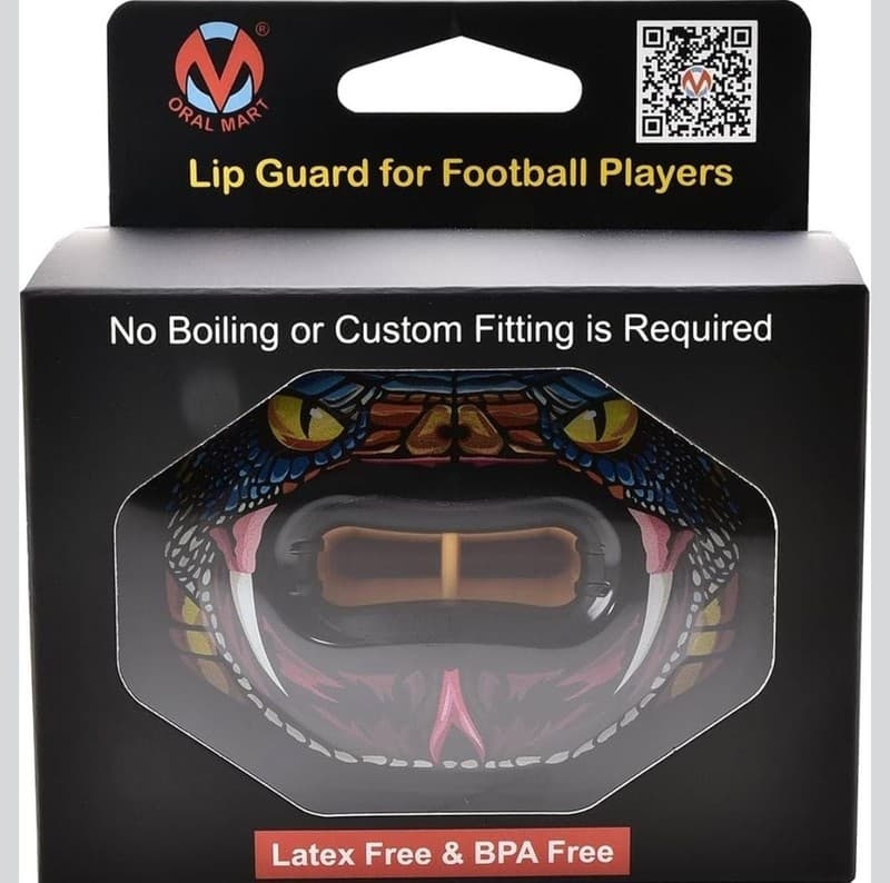 Oral Mart Stealth Viper Football Mouth Guard with 3D Lip Fit Design - Thumbnail 6