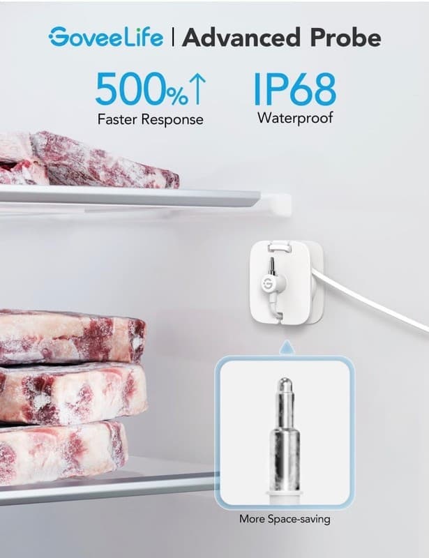 GoveeLife Smart Thermometer R1 with Wi-Fi Gateway and Waterproof Probe - Thumbnail 4