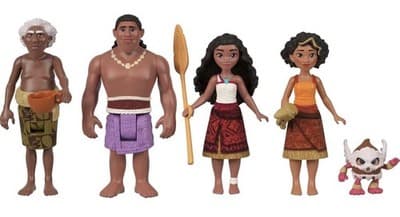 Disney Moana 2 Canoe Crew Doll Set 5 Character Figures with Accessories - Thumbnail 5