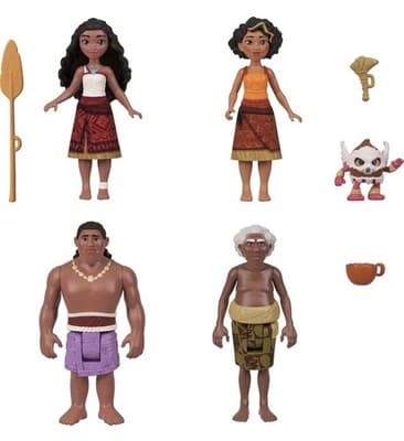 Disney Moana 2 Canoe Crew Doll Set 5 Character Figures with Accessories - Thumbnail 4