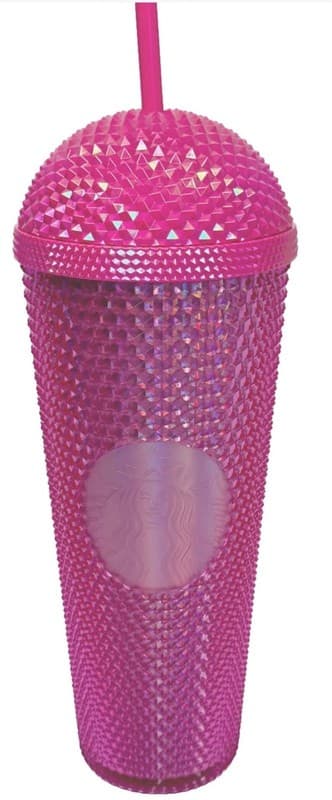 Starbucks 24oz Studded Cold Cup Tumbler Pink Iridescent