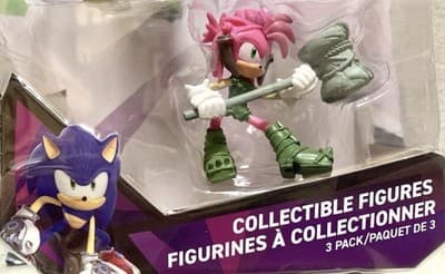 NEW Sonic Prime SONIC / AMY / EGGMAN 3pc Collectible Figures Pack - Thumbnail 2