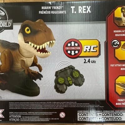 Jurassic World Roarin' Frenzy T. Rex RC Remote Control Dinosaur - Thumbnail 2