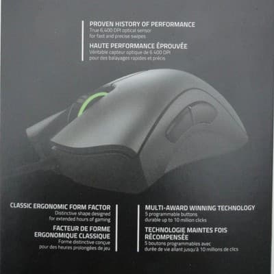 Razer DeathAdder Essential Wired Optical Gaming Mouse - Classic Black... 8100561 - Thumbnail 7