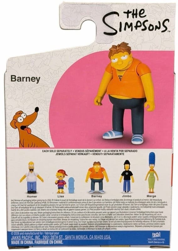 The Simpsons Jakks Pacific Barney Gumble Action Figure - Thumbnail 3