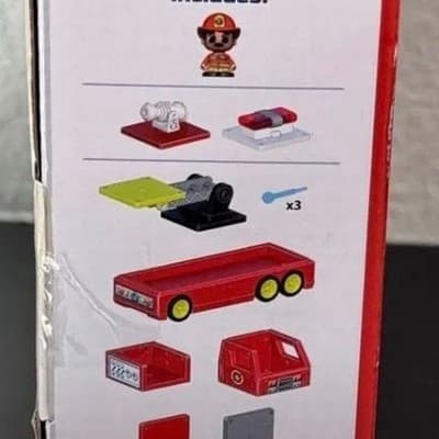 TileTown Fire Truck Lights & Sound Magnetic Tile Set - Thumbnail 3