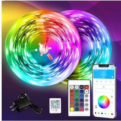 DAYBETTER 100ft LED Strip Lights,USB Powered,App Control and Music Sync, Color C - Thumbnail 2