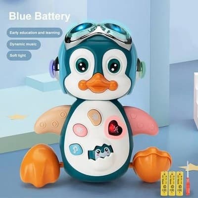 Musical Crawling Penguin Baby Toy with Lights and Sound - Thumbnail 4
