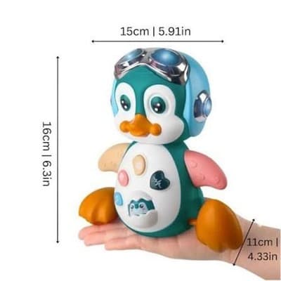 Musical Crawling Penguin Baby Toy with Lights and Sound - Thumbnail 5