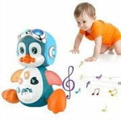 Musical Crawling Penguin Baby Toy with Lights and Sound - Thumbnail 3