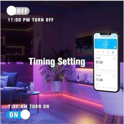 DAYBETTER 100ft LED Strip Lights,USB Powered,App Control and Music Sync, Color C - Thumbnail 4
