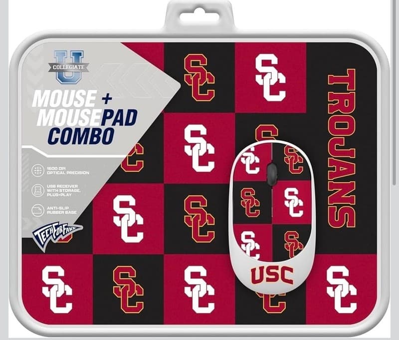 NCAA USC Trojans Wireless Mouse + Mousepad Combo Set - Thumbnail 2