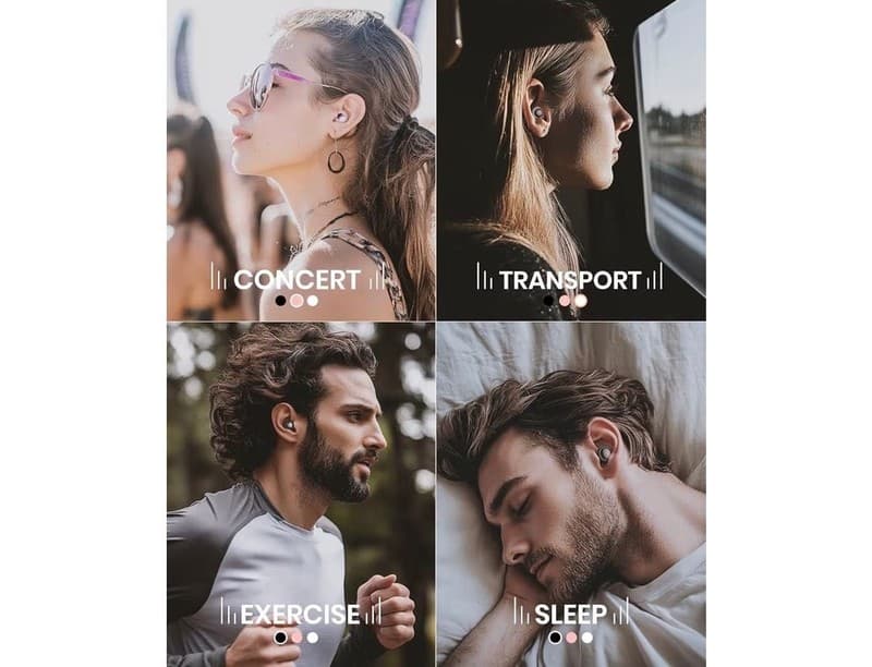 Reusable Silicone Ear Plugs for Sleeping Noise Cancelling, 25dB Noise Reduction - Thumbnail 7