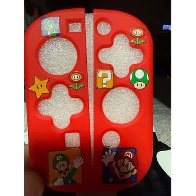 Xcitifun Protective Silicone Case for Nintendo Switch - Super Mario Theme Red Co - Thumbnail 2