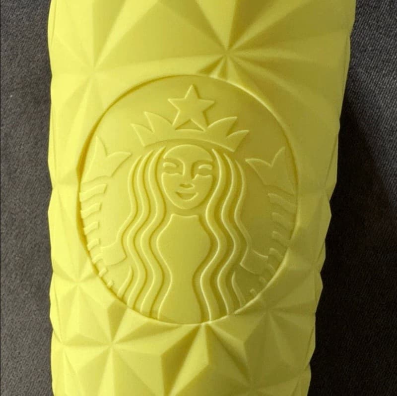 Starbucks Yellow Geometric Studded Cold Cup Tumbler 24 oz - Thumbnail 2